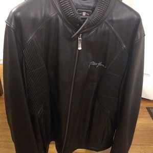 Mens Phat Farm leather motorcycle jacket size XL